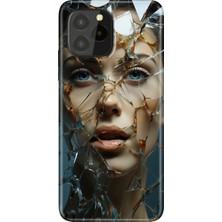 Egstech Oukitel C21 Pro / Plus Uyumlu Kılıf Desenli Silikon Renkli Tpu Uv Cam Kırığı