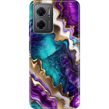 Egstech Xiaomi Redmi Note 11E Kılıf Desenli Design Silikon Keskin Ametist