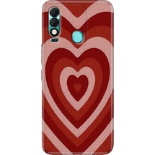 Egstech Tecno Spark 8t Kılıf Desenli Kapak Renkli Mat Kalp