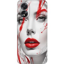 Egstech Oppo A38 Kılıf (CPH2579) Uyumlu Silikon Desenli Kalıplı Kapak Lady