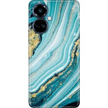 Egstech Tecno Camon 19 Pro Kılıf Renkli Temalı (CI8N) Uyumlu Silikon Simli Taş