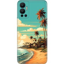 Egstech Infinix Hot 12 Kılıf Desenli Baskılı Esnek Silikon Kapak Malibu