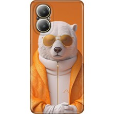 Egstech Realme 12 Lite Kılıf Renkli Rubber Baskılı Silikon Stil Bear