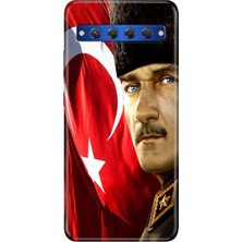 Egstech Tcl 10 Plus Kılıf Desenli Silikon Renkli Tpu Case Mustafa Kemal
