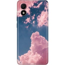 Egstech Tcl 303 Kılıf Silikon Renkli Phone Case Pembe Bulut
