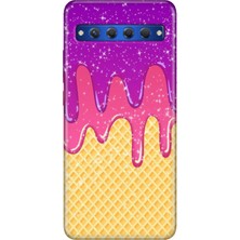 Egstech Tcl 10 Plus Kılıf Desenli Silikon Renkli Tpu Case Krema