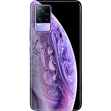 Egstech Vivo V21 Kılıf Resimli Desenli Silikon Esnek Uyumlu Kapak World
