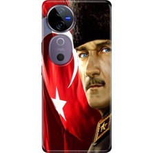 Egstech Vivo V40 Kılıf Desenli Temalı Esnek Silikon Mustafa Kemal