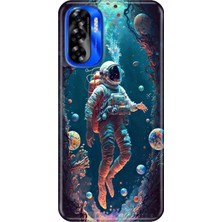 Egstech Reeder P13 Blue 2022 Kılıf Trendi Cover Silikon Cover Astronot