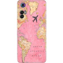 Egstech Tcl 30+ (Plus) Kılıf Silikon Renkli Resimli Arka Kapak Map