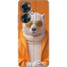 Egstech Oppo Reno 11 F 5g Kılıf (CPH2603) Uyumlu Silikon Reno 11F Kapak Stil Bear
