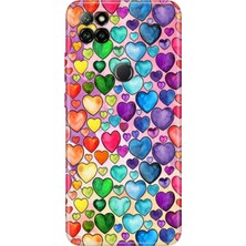 Egstech Casper Via E30 Kılıf Renkli Temalı Via E30 Silikon Kalp Çizim