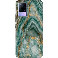 Egstech Vivo V21 Kılıf 6.44 Inc Desenli Silikon Esnek Uyumlu Kapak Granit