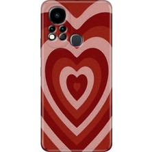 Egstech Infinix Hot 11S Uyumlu Kılıf Renkli Tpu Silikon Mat Kalp
