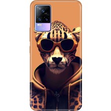 Egstech Vivo V21 Kılıf 6.44 Inc Desenli Silikon Esnek Uyumlu Kapak Tiger