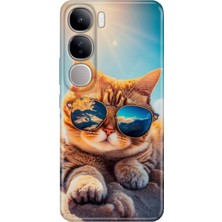 Egstech Vivo V40 Lite Uyumlu Kılıf Renkli Esnek Silikon Cat