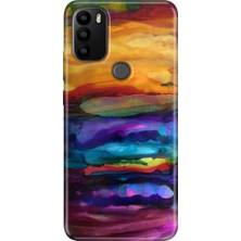 Egstech General Mobile Gm 21 Plus Kılıf Baskılı Silikon Kapak Sulu Boya