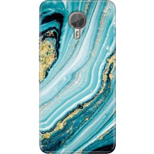 Egstech General Mobile Gm 5 Plus Kılıf Desenli Trend Silikon Simli Taş