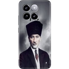 Egstech Xiaomi Mi 14 Kılıf Renkli Rubber Kapak Silikon Atatürk