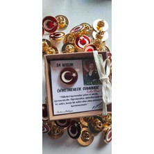 Butenin Atölyesi Öğretmenler Günü Hediyesi, Türk Bayrağı Yuvarlak Yaka Rozeti