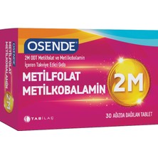 Osende 2m Metilfolat Metilkobalamin 30 Tablet Gıda Takviyesi - Dezenfektan Hediyeli (%72 Alkol)