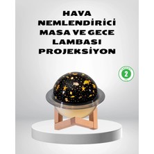 Ceylan Adam USB Projeksiyon Gece Lambası ve Hava Nemlendirici – Aromaterapi Destekli, Taşınabilir Mini