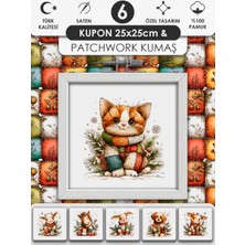 Fabricstown Patchwork Kumaş Seti – Dikiş ve Hobi Için %100 Pamuk Desenli Kumaş Kuponları