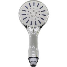 Shopwave Büyük Krom Gövde - Beyaz Zemin-Gri Iğneler   Kademeli  Duş Başlık  Poşetli Ambalaj (5047)