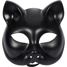 Pilelistore Siyah Renk Lüks Kedi Maskesi 12X13 cm