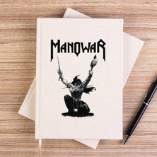 Zepplin Giyim Manowar The T. Of Steel Çizgisiz Kanvas Defter Çizgisiz
