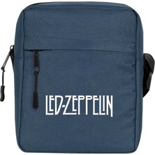 Zepplin Giyim LED Zeppelin Logo Omuz Çantası Fermuarlı Lacivert Renk