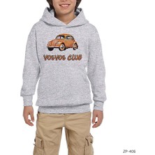 Zepplin Giyim Vosvos Club Gri Çocuk Kapşonlu Sweatshirt