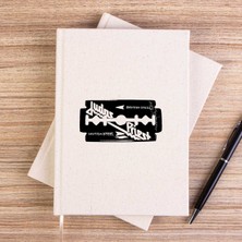 Zepplin Giyim Judas Priest Black Steel Çizgisiz Kanvas Defter Çizgisiz