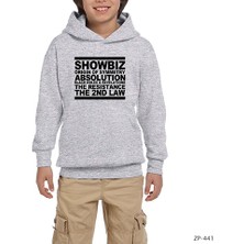 Zepplin Giyim Muse Albums Gri Çocuk Kapşonlu Sweatshirt