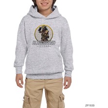 Zepplin Giyim Apex Legends Bloodgound Gri Çocuk Kapşonlu Sweatshirt