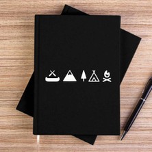 Zepplin Giyim Camp Icon Siyah Çizgisiz Kanvas Defter Çizgisiz