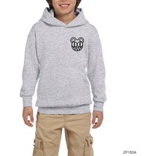Zepplin Giyim Radiohead Symbol Gri Çocuk Kapşonlu Sweatshirt
