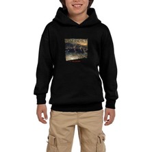 Zepplin Giyim Bathory Blood Fire Death Siyah Çocuk Kapşonlu Sweatshirt