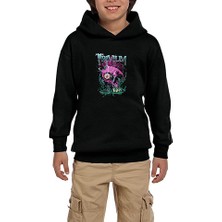 Zepplin Giyim Trivium Design Siyah Çocuk Kapşonlu Sweatshirt