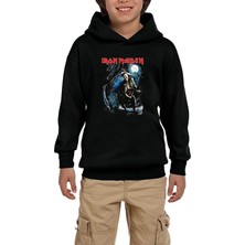 Zepplin Giyim Iron Maiden Benjamin Siyah Çocuk Kapşonlu Sweatshirt