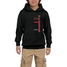 Zepplin Giyim F1 Aston Martin Siyah Çocuk Kapşonlu Sweatshirt