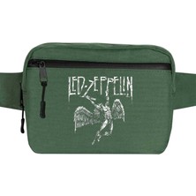Zepplin Giyim LED Zeppelin Failing Angel Bel Çantası Fermuarlı Yeşil Renk