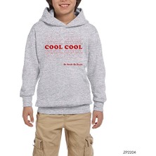 Zepplin Giyim No Doubt Cool Gri Çocuk Kapşonlu Sweatshirt