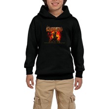 Zepplin Giyim Kreator Civilization Collapse Siyah Çocuk Kapşonlu Sweatshirt