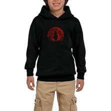 Zepplin Giyim Red Dead Redemption 2 Red Moon Siyah Çocuk Kapşonlu Sweatshirt