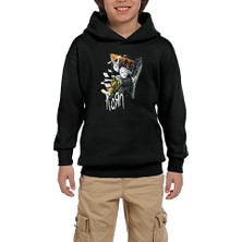 Zepplin Giyim Korn See You On The Other Side 2 Siyah Çocuk Kapşonlu Sweatshirt