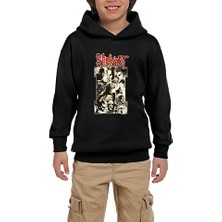 Zepplin Giyim Slipknot Siyah Çocuk Kapşonlu Sweatshirt