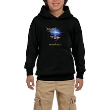 Zepplin Giyim Beherit H418OV21.C Siyah Çocuk Kapşonlu Sweatshirt