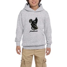 Zepplin Giyim Pulsar NS200 Bike Gri Çocuk Kapşonlu Sweatshirt