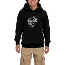 Zepplin Giyim Evanescence Logo Siyah Çocuk Kapşonlu Sweatshirt